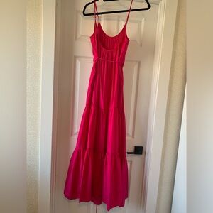 Banana Republic Fuchsia 100% silk dress nwt sz L